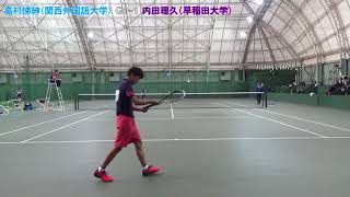 2018年 アジア競技大会予選会 男子 予選 高村（関西外国語大学） 対 内田（早稲田大学）