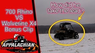 Rhino 700 Vs Wolverine X4 Drag Race Bonus clip!