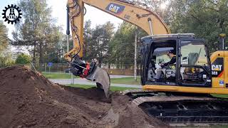 CAT 323 with Rototilt at Load up North 2019 4K-60