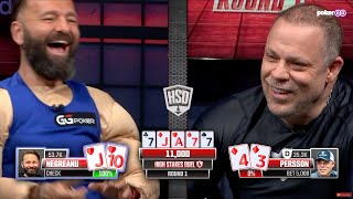 Eric Persson Tries Talking Daniel Negreanu Into Folding a FULL HOUSE
