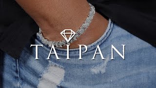 Taipan Flache Königskette Etrusker Armband 8,5mm breit versch. Längen aus 925 Sterling Silber