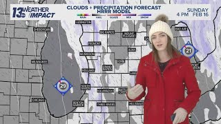 13 ON YOUR SIDE Forecast: System snow transitioning to lake-effect