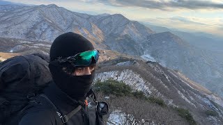 [4K]백패킹 눈이 많이 쌓인곳을 찾아 텐트없이 하룻밤 비박