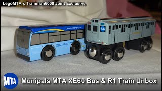 EXCLUSIVE Munipals MTA XE60 Bus R1 AA Train First Unbox with @legomta-munipalssubways2762