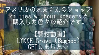 LYKKE Grove（Bamboo）GETしました♡アメリカのたまさんのショップknittes without boedersで購入した色々の紹介です。【開封動画】