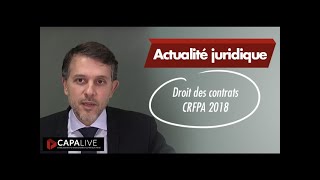 Actualité juridique droit des contrats -CRFPA 2018