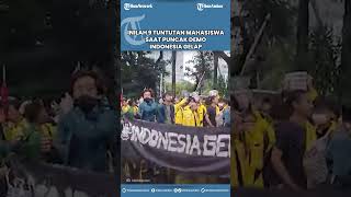 Inilah 9 Tuntutan Mahasiswa Saat Puncak Demo Indonesia Gelap  #tribunambon #beritaambon