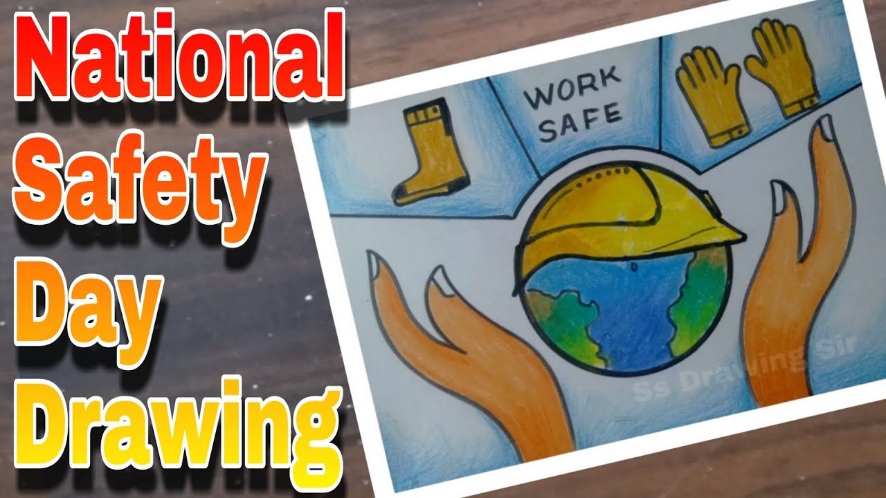 National Safety Day Drawing / Safety Day Posters - YouTube