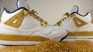 Glitter Jordan 4 Retro Custom Glitter Jordan 4 Glitter Jordans How To Glitter Jordans diy glitter