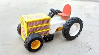 How to make a tractor at home from matchbox - Diy Tractor - mini tractor toy