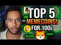 TOP 5 CRYPTO MEMECOINS THIS BULL RUN [TURN $1K INTO $100K]