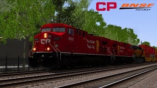 TS21: CP AC4400CW Leads BNSF Intermodal near LaGrange, Il w/ CP 9782