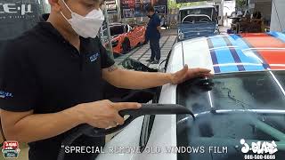 Porsche GT3 RS windows film remove ลอกฟิล์ม แบบระวังที่สุด