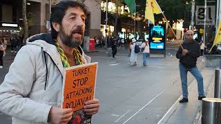 Protest against Turkey's war on Rojava