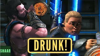 Mortal Kombat XL - All Characters Performs Bo' Rai Cho's Intro (MKX Drunk Edition)