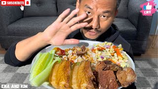 Smoked Pork with Axone Mukbang | Naga style| Naga Mukbang