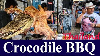 Crocodile BBQ Pattaya, Thailand || จระเข้ย่างประเทศไทย || 鱷魚烤架泰國 || ワニのグリルタイ ||