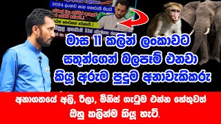 මාස 11 කලින් කියූ අරුම පුදුම අනාවැකිය. අලි, රිලා, මිනිස් ගැටලුව ගැන කලින්ම කියූ පුදුම අනාවැකිකරු.