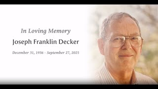 Joseph Decker Funeral Service