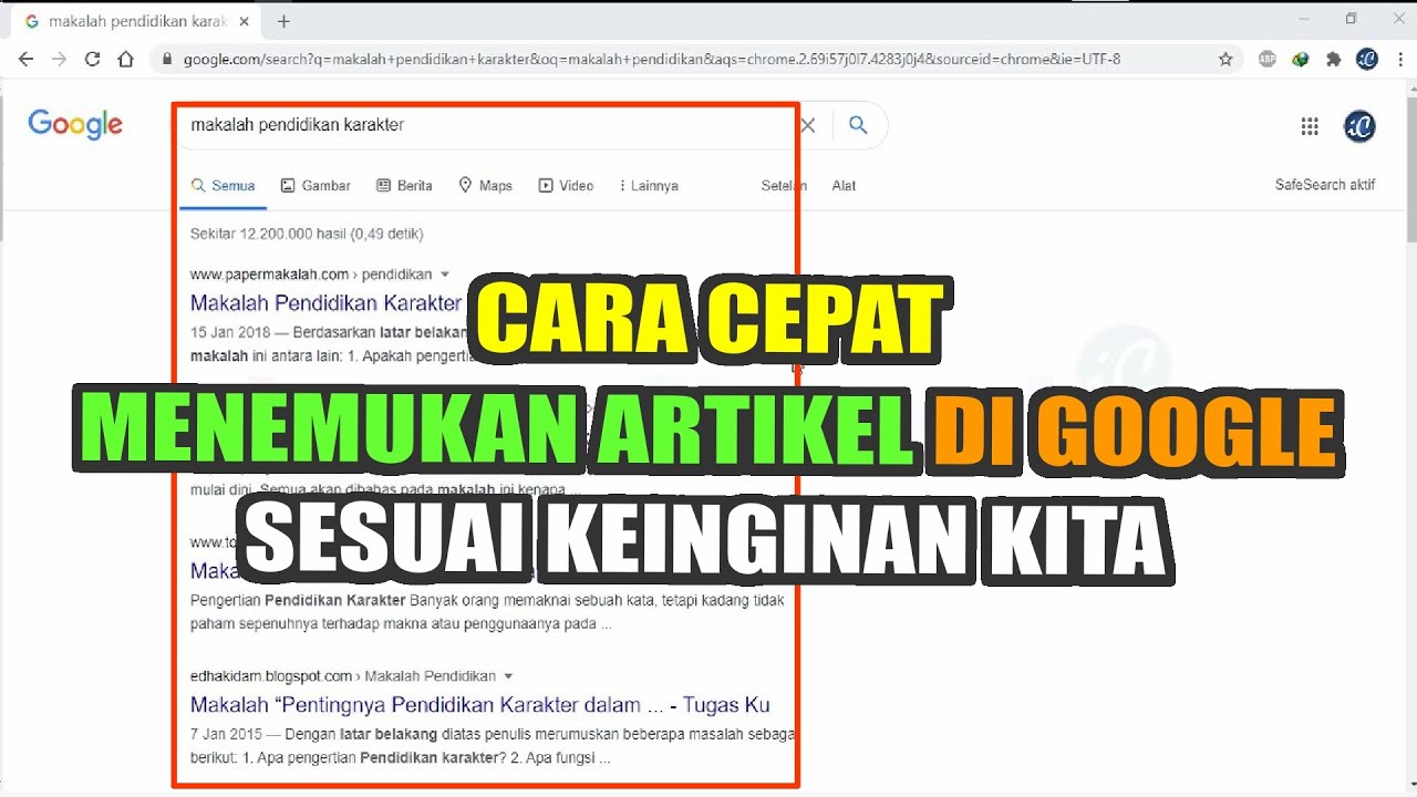 Cara Cepat Mencari Artikel Relevan Di Google #tipsgoogle - YouTube