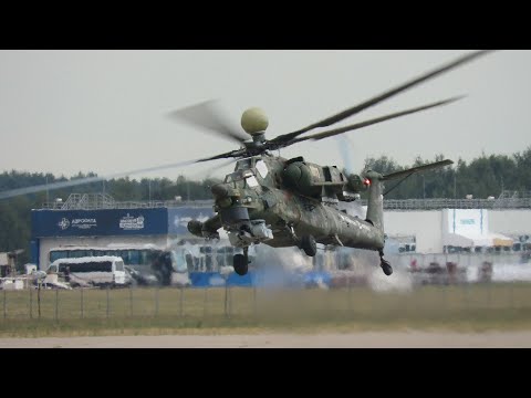 Вылет боевых вертолетов Ми-28, Ми-35, Ка-52 и других, аэродром Жуковский, 26.07.21.