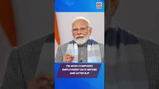 Prime Minister Narendra Modi compares employment rate before and after BJP