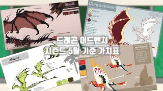 드래곤 어드벤쳐 시즌드 5월 가치표 1부터 32까지(로블록스 드래곤 어드벤쳐)