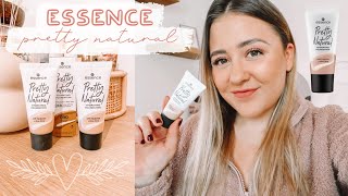 NEW ESSENCE PRETTY NATURAL FOUNDATION FIRST IMPRESSIONS REVIEW \u0026 WEAR TEST