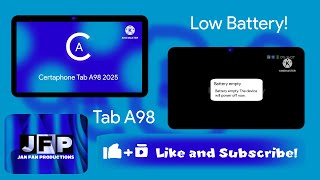 Certaphone Tab A98 2025 Low Battery and Empty