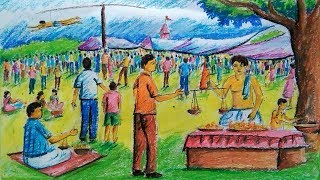 Mela Village Fair Drawing Easy - Images Gallery