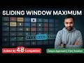 Sliding Window Maximum (LeetCode 239) — 48 Companies Ask This! Step-by-Step Deque Approach