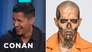 Jay Hernandez Sacrificed His Eyebrows To Play El Diablo | CONAN on TBS