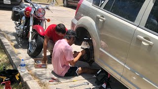 HOW TO REPLACE BRAKE SHOES ON A DODGE CALIBER