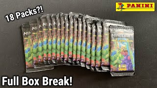 FULL BOX Opening (18 Packs!) - Panini Minecraft Create, Explore, Survive Trading Card Collection!