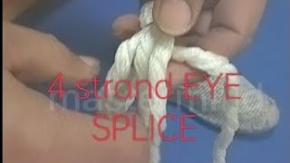 4 Strand EYE SPLICE ( Polyamide Braided Rope ) #howto #splice #rope