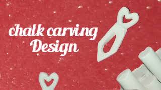 Chalk carving for beginners | valentine special simple design on #chalk | heart shape #chalkart