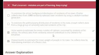 Identify sampling errors and bias
