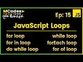 Javascript Loops: for, while, do while, forEach, for in, for of loops explained (in Sinhala)