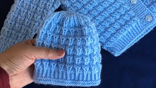 Hand Knitted Cap (Topi Hat) for New Born Babies 0-3 Month