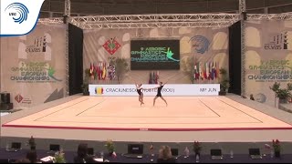 CRACIUNESCU Sabina/HUSTEA Stefan Costin (ROU) - 2015 Aerobic Junior European - Mix Pair