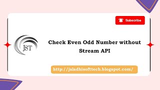 Check Even Number or Odd Number without Stream AP!