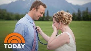 Emotional Moment When A Bride Gets To Meet Her Son’s Heart Transplant Recipient | TODAY
