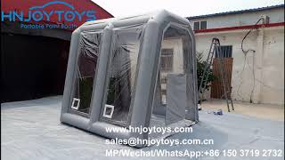 sealed inflatable paint booth