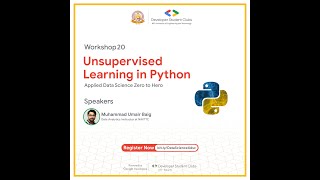 20th workshop|Unsupervised Learning in Python|30 days Free Certified Applied Data Science Workshop