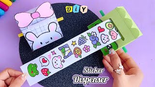 How to make paper sticker dispenser / how to make sticker /  DiY sticker / handmade sticker at home