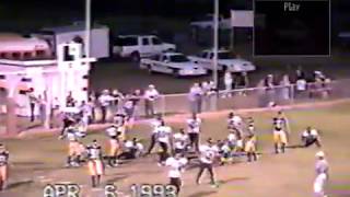 1998 Munday Moguls 38 vs Seymour Panthers 28 football kickoff return TD press box view