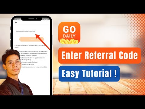 How to enter the referral code in Go Daily!