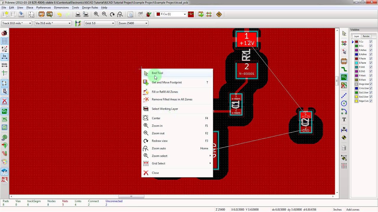 Kicad 3 0 Creating Power And Ground Planes In Kicad Youtube