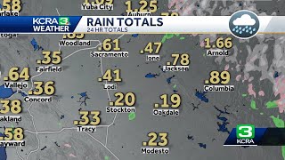 Northern California rain totals | A look at 24 hour total Friday morning