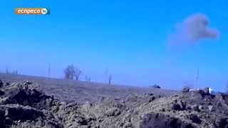 Уничтожение российского танка под Широкино (ненормативная лексика)